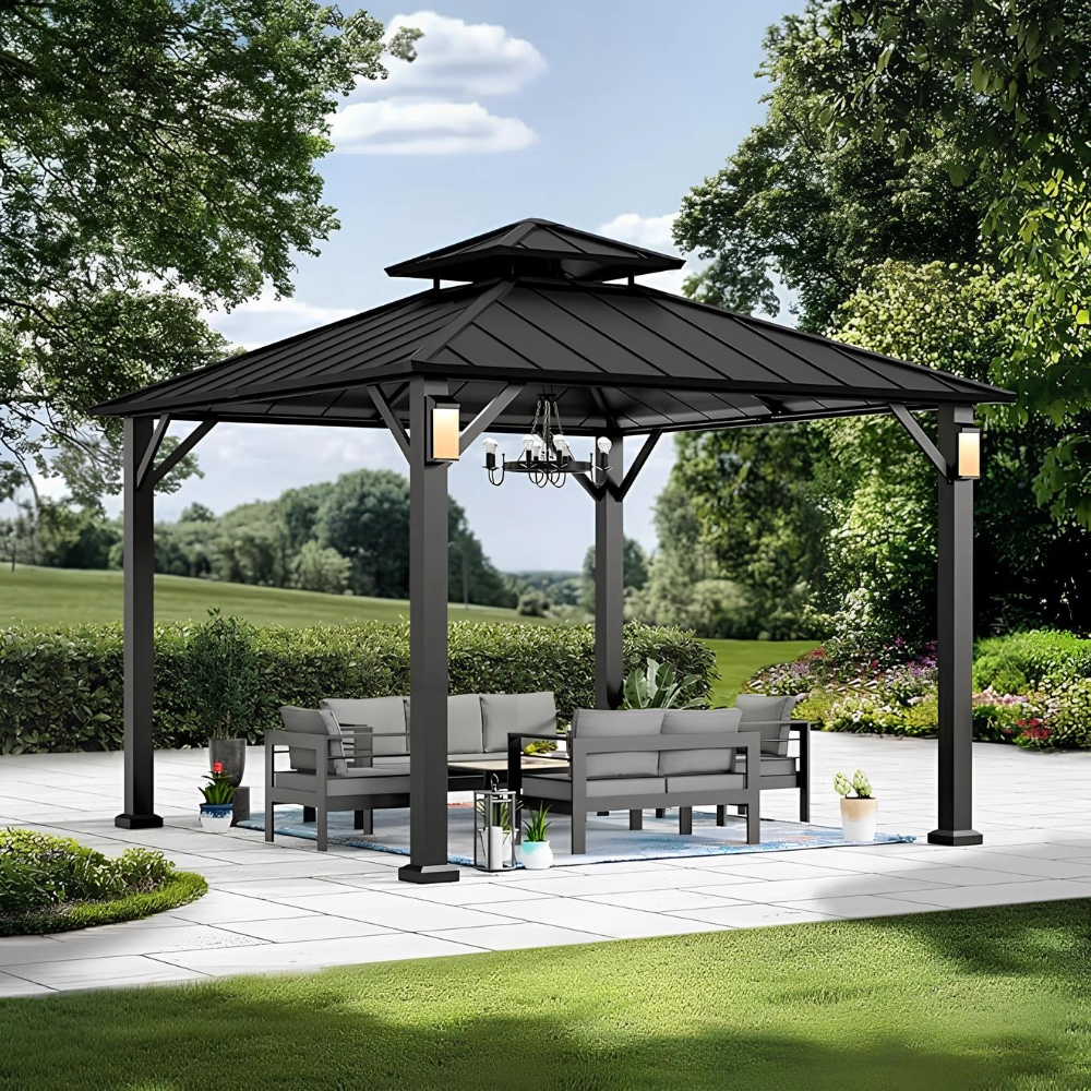 3d design of custom dark gazebo with lighting in wilmington nc
