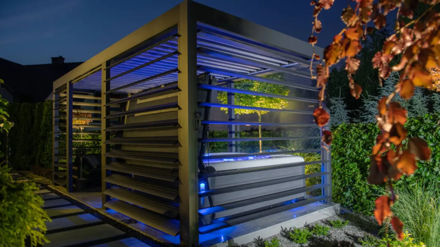 Aluminium made gazebo hot tub modern garden small architecture elements in wilmington nc