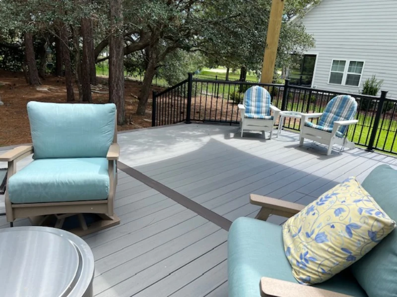 Composite decking with chair