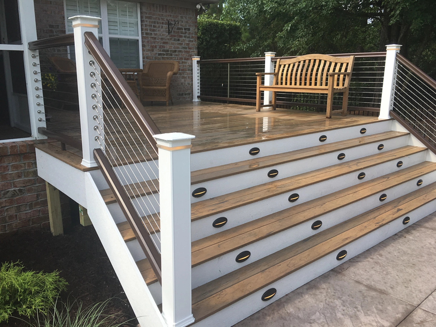 Deck stair lighting design