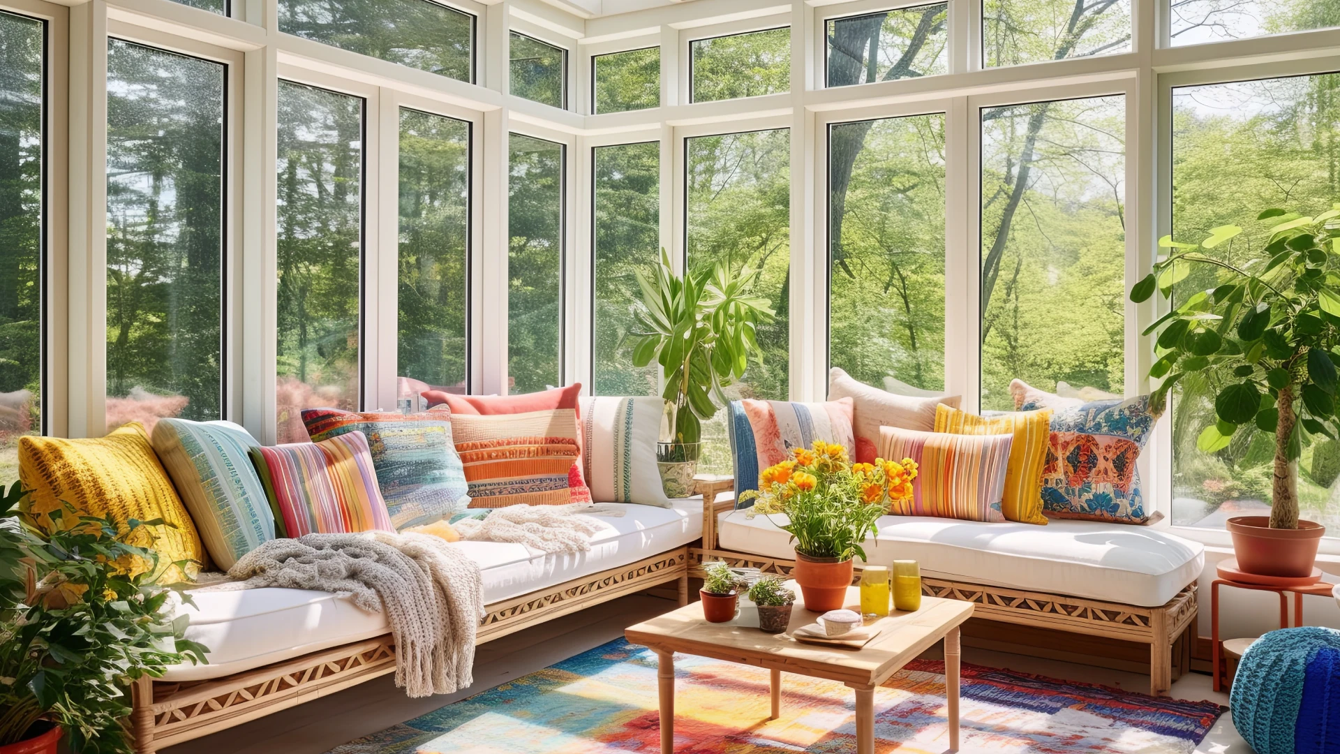 Luxury screened in porch with overlooking nature scenery outside in wilmington nc